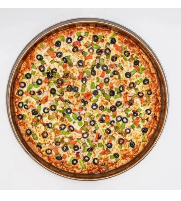 Garden Fresh Pizza - Mushrooms, onions, tomatoes, black olives, and green peppers
